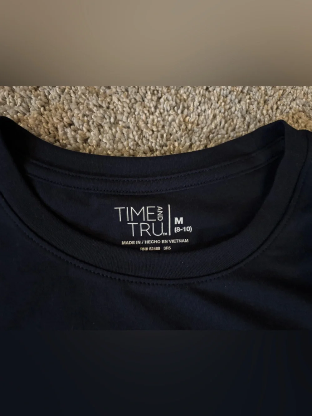 Time and Tru Women’s Short Sleeve Tees - Navy and Light Pink Size M - Picture 3 of 14